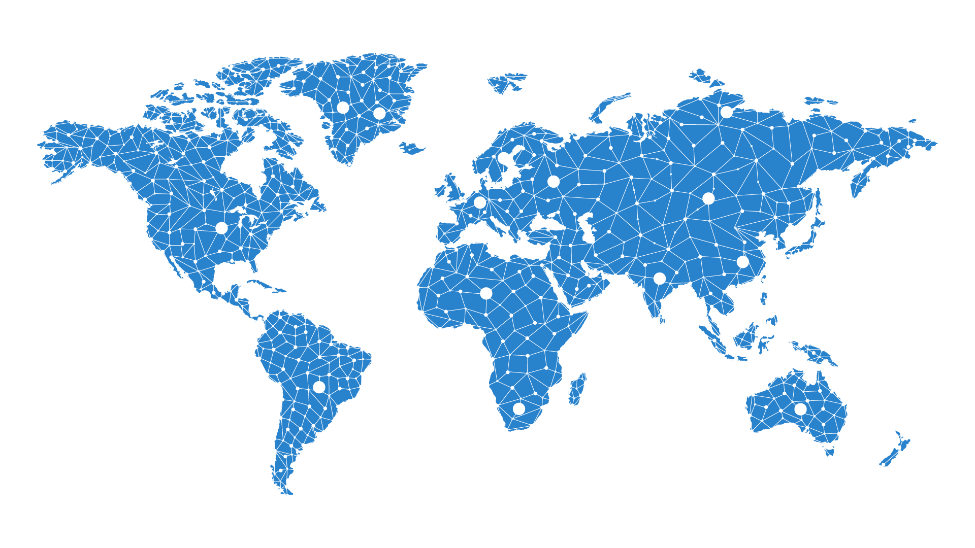 World map representing 10xCV global and multilingual CV support